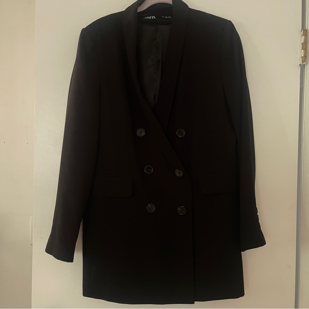 ZARA Black Tuxedo Blazer - Size L